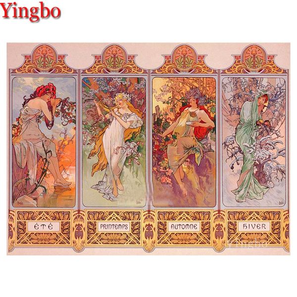 

european beauty diy diamond painting 5d full diamond round drill painting embroidery mosaic cross stitch rhinestones