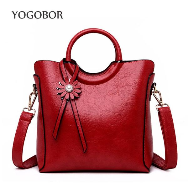 

new pu leather handbags for women elegant solid large capacity bucket bags with hang decorations simple vintage messenger bags