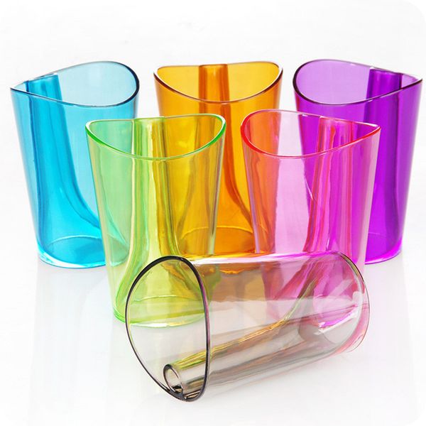 

1 pcs creative toothbrush holder tumbler cup antiscale innovative gargle tooth mug toothbrushing cup tooth bathroom supplies wh0516