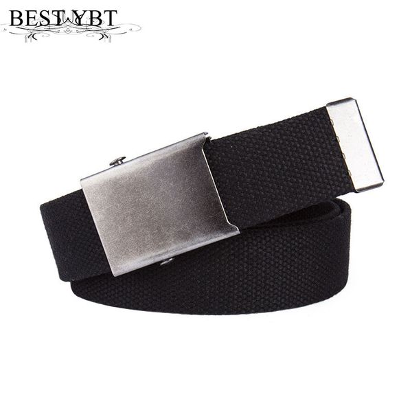 

ybt belt canvas alloy automatic buckle women belt cowboy outdoor soports selling men, Black;brown