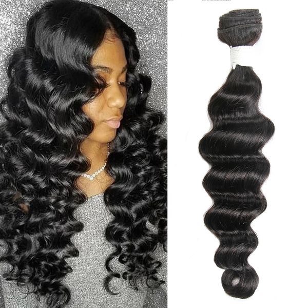Dressmaker Indian Loose Wave Hair Weave Natural Color Human Hair