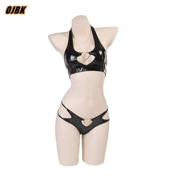 

women anime bikini swimsuit two piece devil costumes leather lingerie outfit halloween bodysuit for girls instagram, Red;black