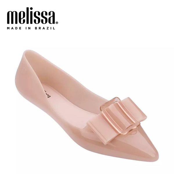 

melissa jelly shoes pointy iii women sandals 2020 women jelly sandals melissa female flat shoes summer clear sandalia, Black