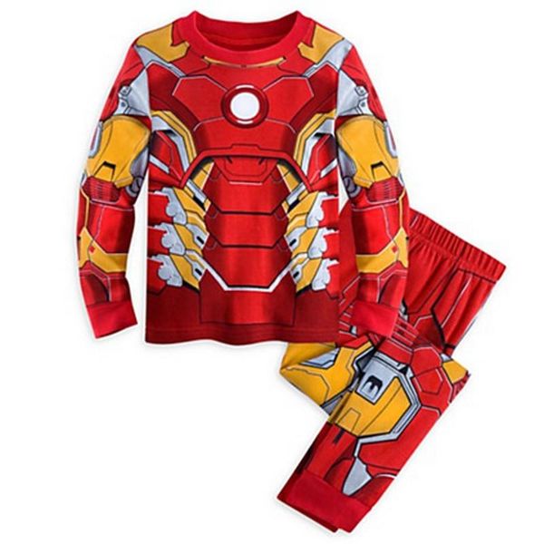 

2016 the avengers, iron man children pajamas captain america sleepwear boys super cool spring autumn long sleeve pyjamas ds16, Blue;red