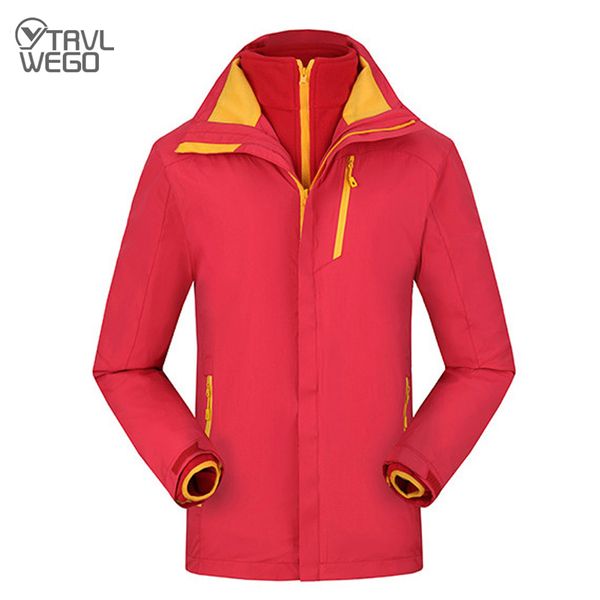

trvlwego winter outdoor hiking jacket ski men windproof waterproof mountaineering climbing camping 2 in 1 fleece coat keep warm