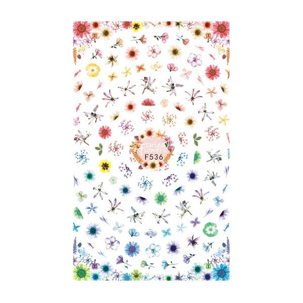 

1sheet nail art sticker floral pattern manicure diy decal nail accessories v9-drop, Black