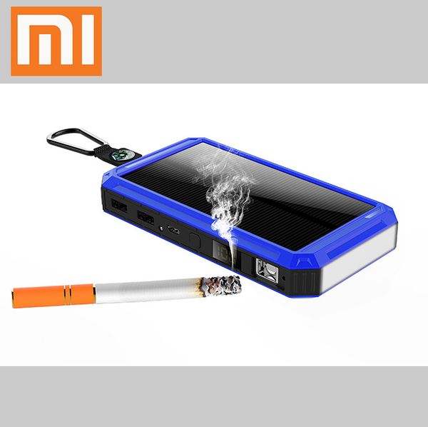 

xiaomi brand solar power bank waterproof 20000mah external quick3.0 charger powerbank for xiaomi iphone all phone led compass