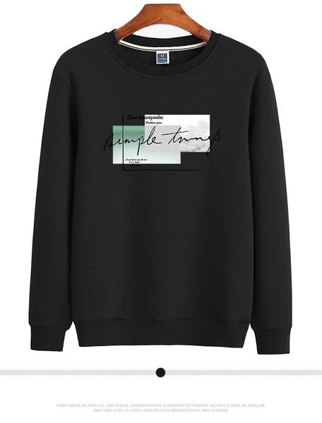 

мужская дизайнер толстовка повседневная марка свитера терри набивным рисунком перемычки для мужчин женщин толстовка роскошные топы осень коф, Black