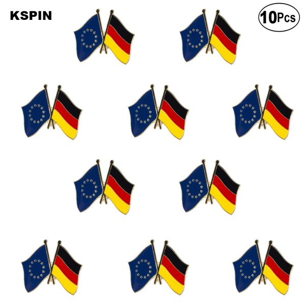 

eu & germany lapel pin flag badge brooch pins badges 10pcs a lot, Gray