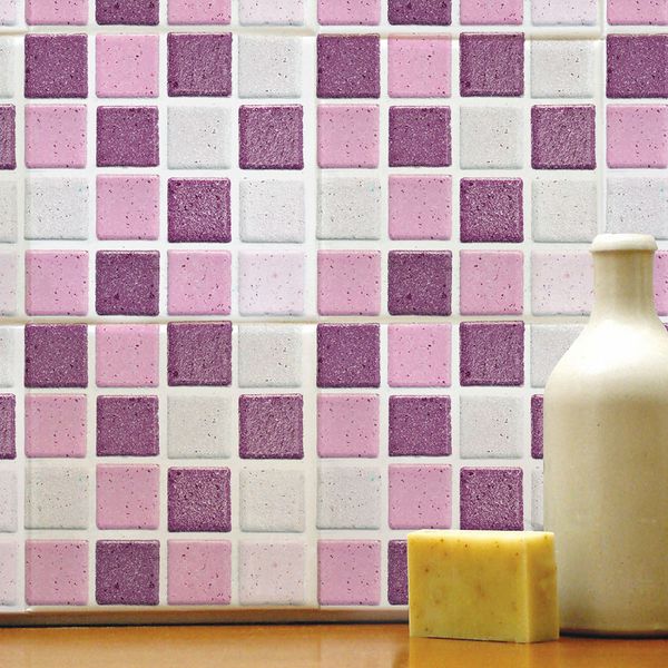 

18pcs 3d self-adhesive wall stickers simulation european geometric tile stickers christmas transparent window shop wallpaper#20