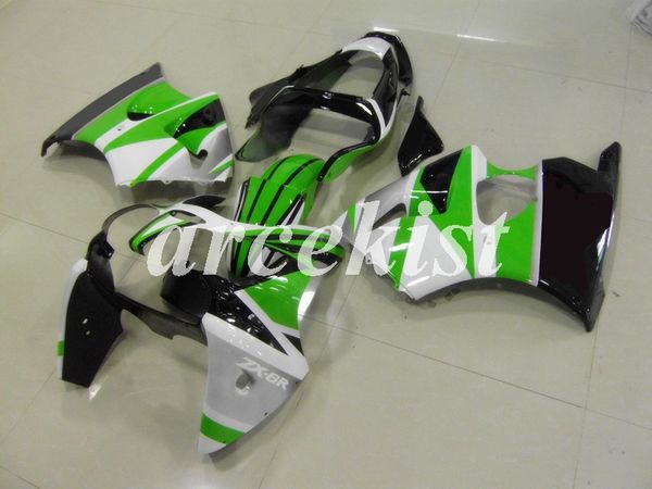 

motorcycle new abs injection mold full fairings kits fit for kawasaki ninja zx-6r 2000 2001 2002 636 zx6r bodywork set green silver