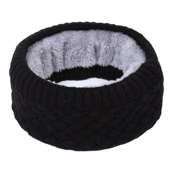 

men women winter neck scarf warm wool knit plus velvet thick collar neck warmer scarves for snowboard skiing skating, White;black