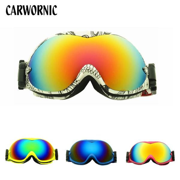 

professional ski goggles double layers lens anti-fog uv400 ski glasses skiing snowboard men women kids snow goggles