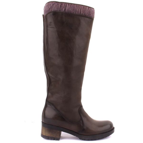 

Sail Lakers-Brown Leather Zipperless Women Boots