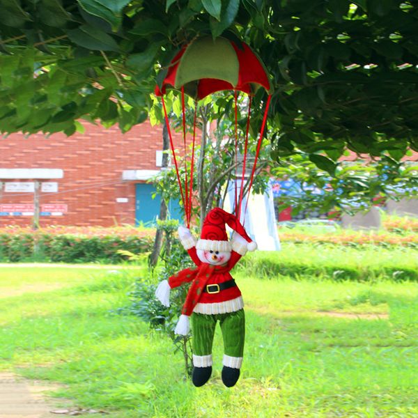 

1pc santa claus snowman in parachute christmas tree hanging xmas ornament decoration enfeites de natal