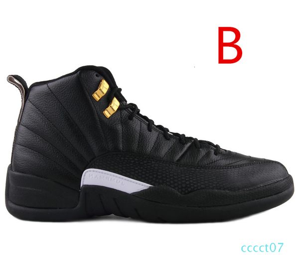 

wholesale shoes 12s xii mens basketball shoes white gold men black sneakers us size 8-13 ct07