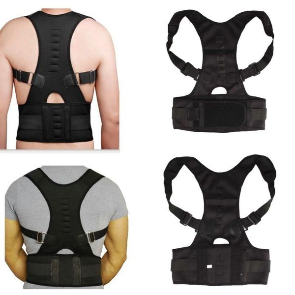 

левое предсердие взрослых дайвинг ткань магнит нейлон лямки с самостоятельной bonding ткани магнитно плеча корректор осанки назад поддержка, Black;blue