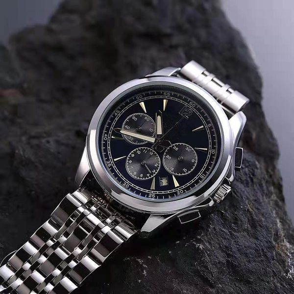 

brand designer mens watch longine luxury watch steel belt fashion retro gold carved philip casual wrist, Slivery;brown