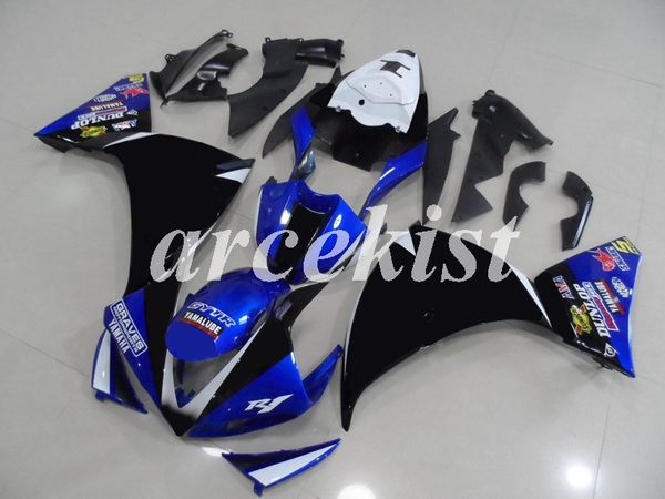 

new abs injection motorcycle full fairings kits for yamaha yzf-r1 2009 2010 2011 2012 2013 2014 09 10 11 12 13 14 body set black blue