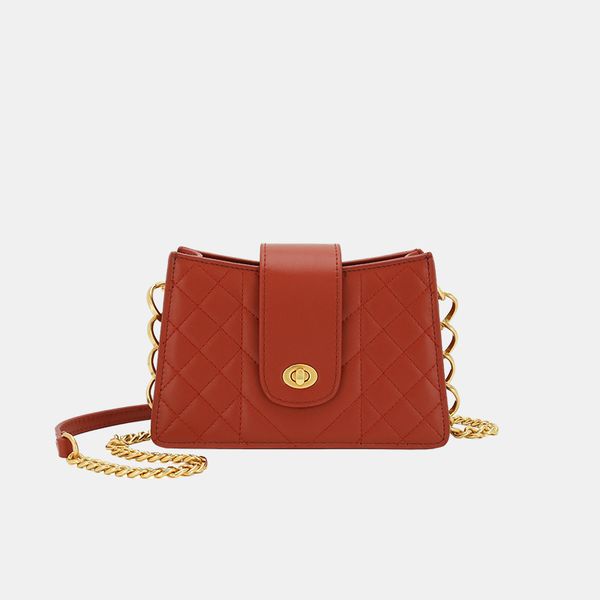 

new style diamond chain fashion simple retro single shoulder oblique handbag