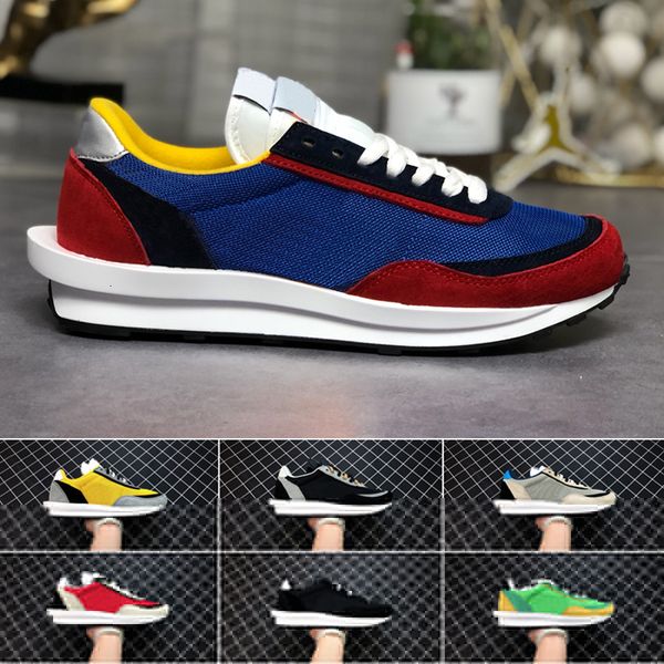 

2019 36 45 mens ld waffle running sacai green multi blue fashion women s trainers breathe tripe sneakers sports shoes - outdoor