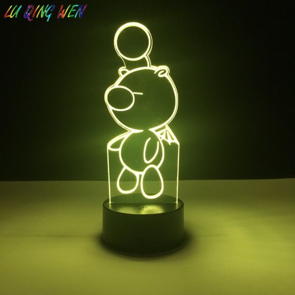 

baby led nigh light moogle final fantasy nightlight for kids bedroom decor light boys gift 3d led night lamp for children