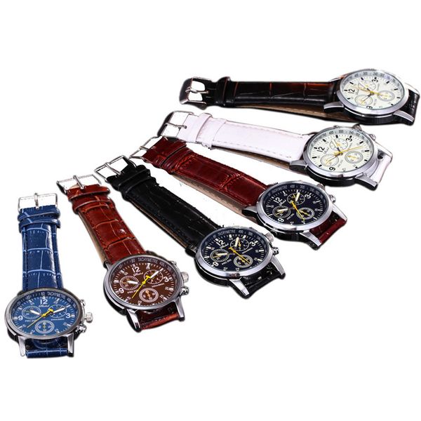 

2019 brand mens designer watch luxury new geneva watch wheel casual men business sport quartz leather wrist watches retro wristwatches Hot