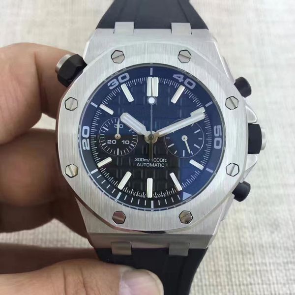 

2019 selling luxury chronograph watch japanese quartz stainless steel sport men mens watch watches, Slivery;brown