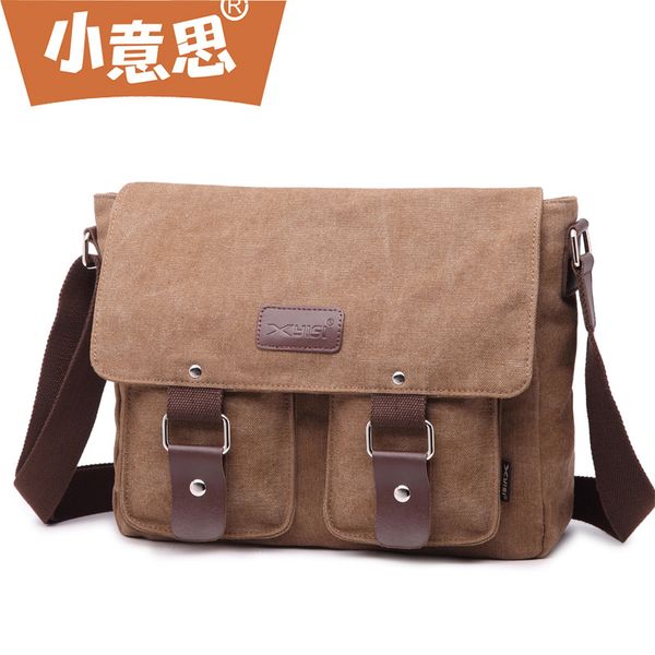 

canvas bag, man's shoulder bag, messenger retro leisure, postman's schoolbag