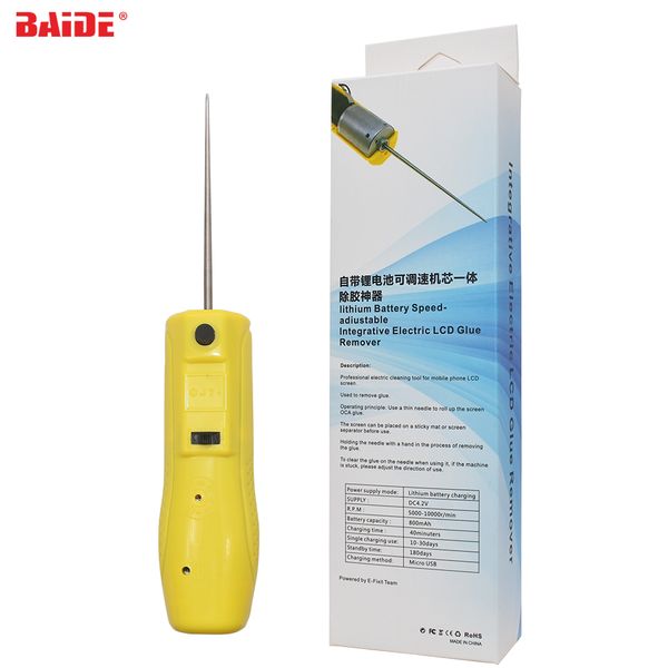 Venda quente CJ7 Amarelo Bateria de Lítio Speed-ajustável Integrativa Elétrica LCD Removedor de Cola para O Telefone Móvel Toque OCA Cola Máquina Separada