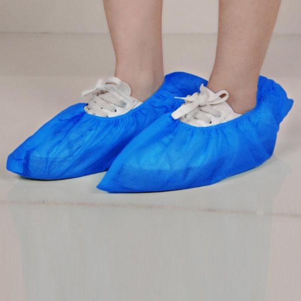 

shoe parts & accessories 50 pair disposable cover breathable dust-proof blue waterproof covers plastic non-slip environmental protection, White;pink