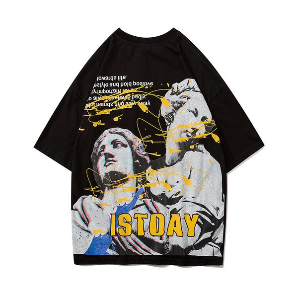 

2020 новый мужской женский дизайнерский бутик хлопчатобумажная футболка роскошный печатный круглый вырез футболки бесплатная доставка, White;black