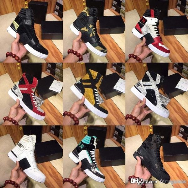 

new mens plus leading fashion trends casual men shoes luxury hight comfort mens sport sneakers baskets trainers, Black