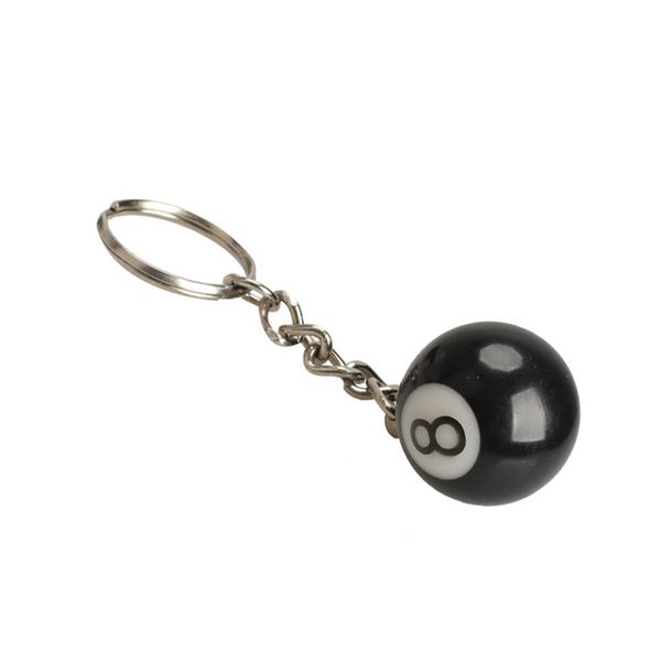 

2pcs billiard pool keychain snooker table ball key ring gift lucky no.8 nyz shop, Silver
