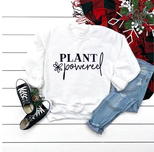 

women's hoodies & sweatshirts plant powered vegan sweatshirt vegetarian friends not funny slogan quote grunge tumblr pullovers hipster, Black