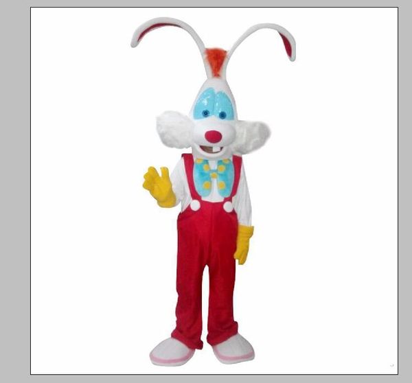 

2019 factory sale new custom made cosplaydiy mascot costume roger rabbit mascot costume, Red;yellow
