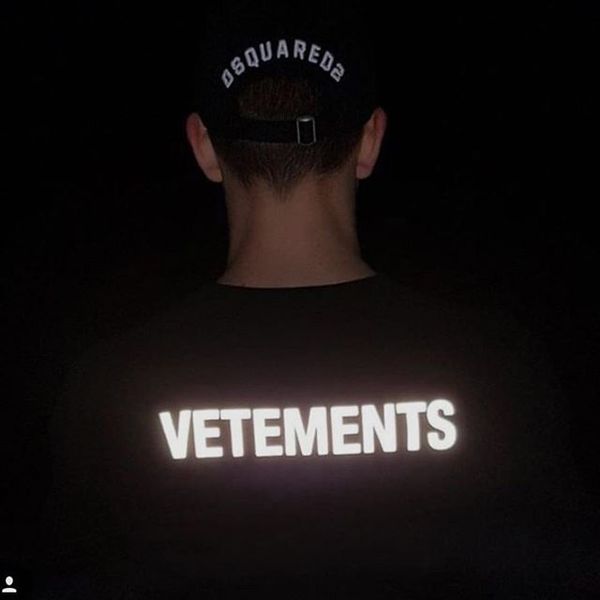 

19ss vetements staff 3m reflective logo short sleeves summer t-shirt hip hop street skateboard tee casual fashion classic hfymtx406, White;black