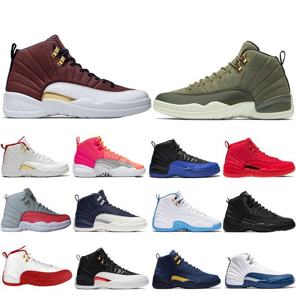 

special offer game ball punch 12 12s mens basketball shoes reverse taxi fiba flu game bulls gym red sports sneakers us 7-13, White;red