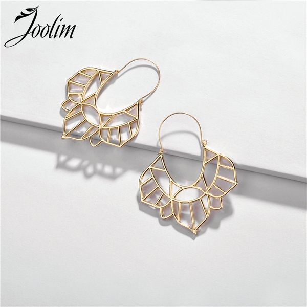 

joolim jewelry wholesale hollowout hoop earingtrendy earring statement earring, Golden;silver