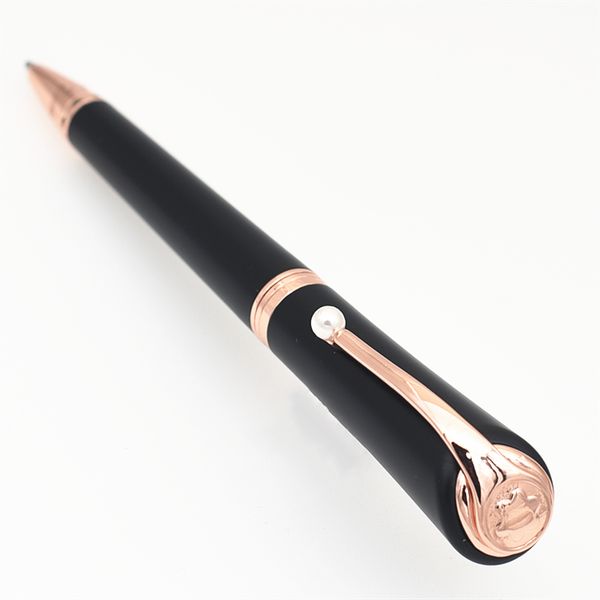 

luxury pen mb brand pen limited edition muses marilyn monroe signature classicalseries matte black ballpoint pens with pearl clip gift pens, Blue;orange