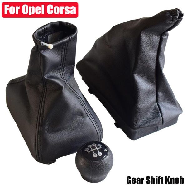 

gear shift knob mt 5 speed car stick lever shifter handball for corsa with gear shift lever and handbrake grips boot cover