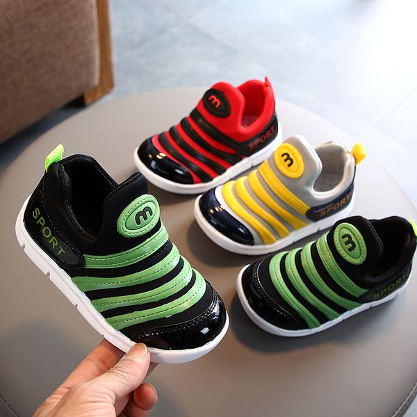 

baby girls boys casual shoes 2020 spring children sports shoes non-slip soft bottom outdoor kids infant toddler, Black;red