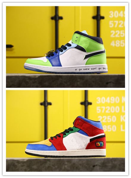 

wholesale 2019 new fearless green orange blue i 1s men women high basketball shoes outdoor trainers size 5.5-11