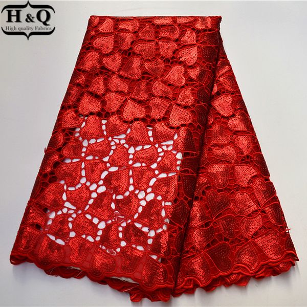 

red african lace fabric with sequins nigeria organza lace fabric 5 yards for nigerian women dress ps7693-20, Pink;blue