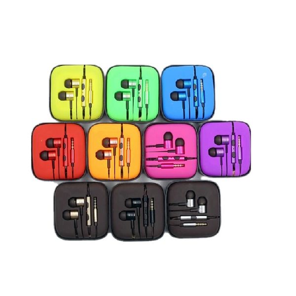 

3.5mm jack metal volume control mic earphones inner headphone for smart phone