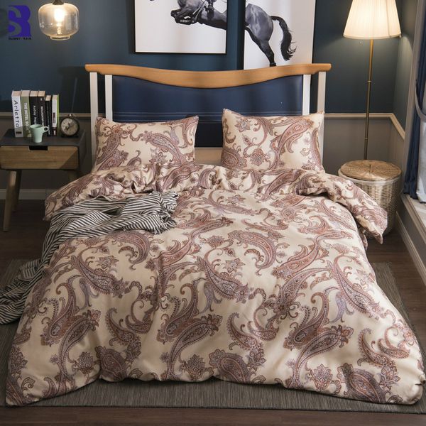 Sunnyrain Paisley Printed Bedding Set Duvet Cover Set King Size