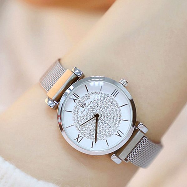 

new sell 2019 fashion & casual quartz alloy watches high-end chain magnets watches for women chronograph hardlex, Slivery;brown