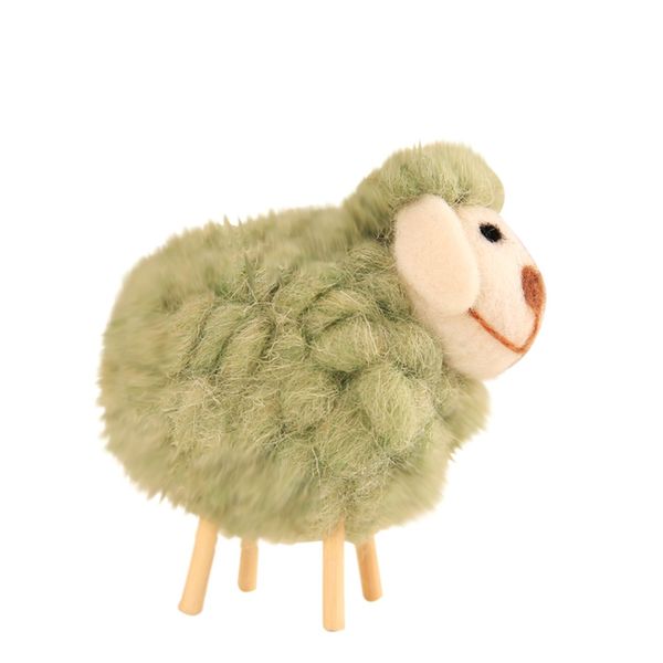 

1pc christmas accessories wool colorful felt lamb home ornaments xmas tree hanging pendant decorations for living room