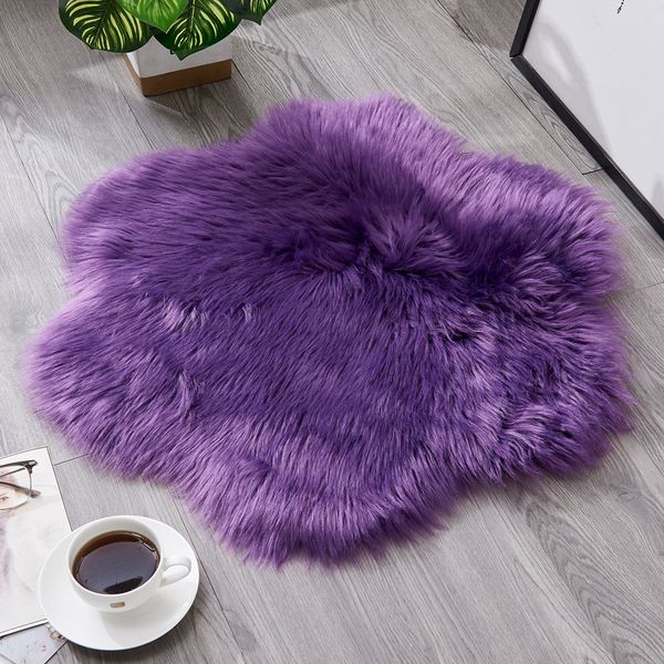 

small rugs living room modern nordic fluffy shaggy hairy carpet for girls white soft flower chair mats bedside rug home decorate
