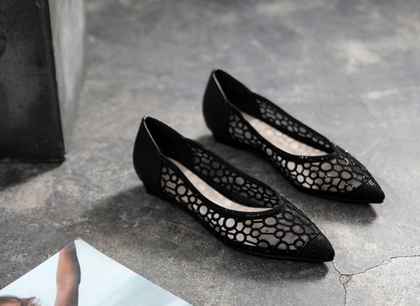

new fashionable women flat shoes, Black